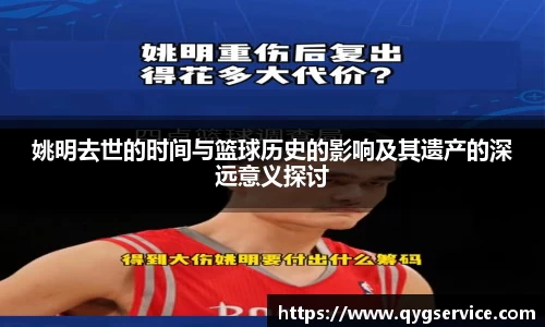 姚明去世的时间与篮球历史的影响及其遗产的深远意义探讨
